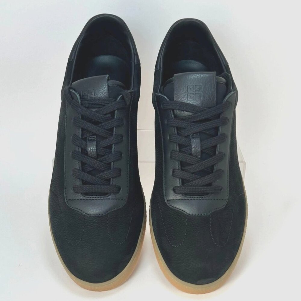 Givenchy Town Low Men Nubuck and Leather Sneakers Black Tan Size 40